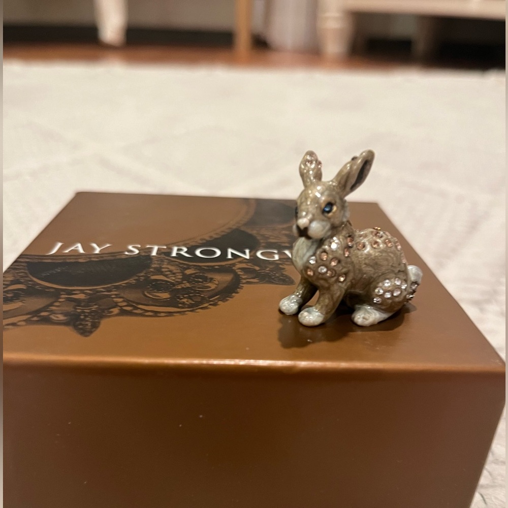 Jay Strongwater, crystal rabbit box included
